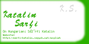 katalin sarfi business card